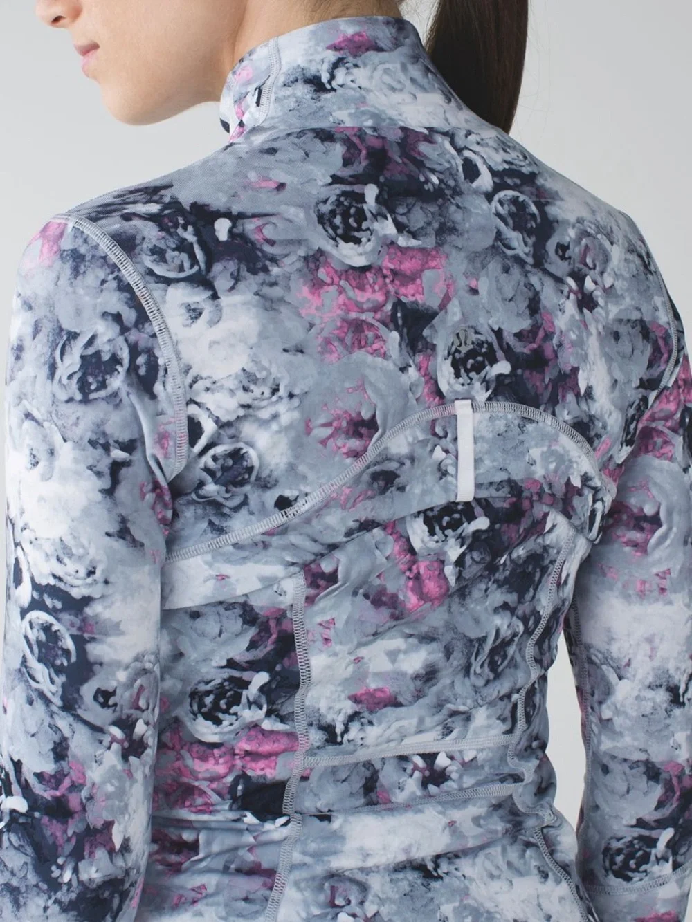 LULULEMON SIZE12~DEFINE MOODY FLORAL FORM FIT SPORTS PILATES YOGA RUNNING JACKET